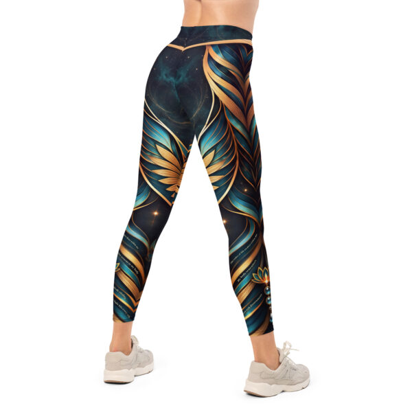 all-over-print-leggings-white-back-6ae368f789521.jpg Celestial Wing Frequency – Recode & Vitality Leggings | Spiritual Affirmation Yoga & Activewear Leggings