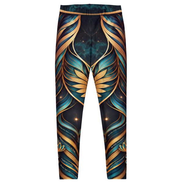 all-over-print-leggings-white-front-6ae368f78734d.jpg Celestial Wing Frequency – Recode & Vitality Leggings | Spiritual Affirmation Yoga & Activewear Leggings