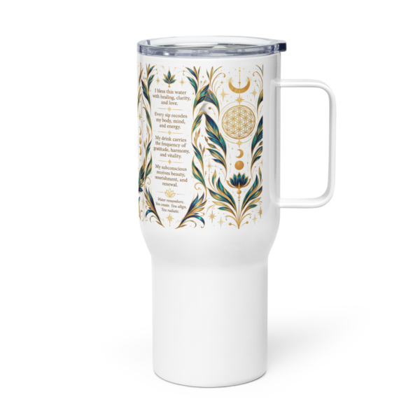 travel-mug-with-a-handle-white-25-oz-left-6ae308d0b1ba6.png Celestial Wing Frequency – Water Blessing Tumbler | 40 oz Stainless Steel Travel Mug